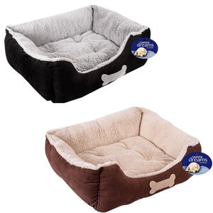 Faux Suede Small Pet Bed - Assorted