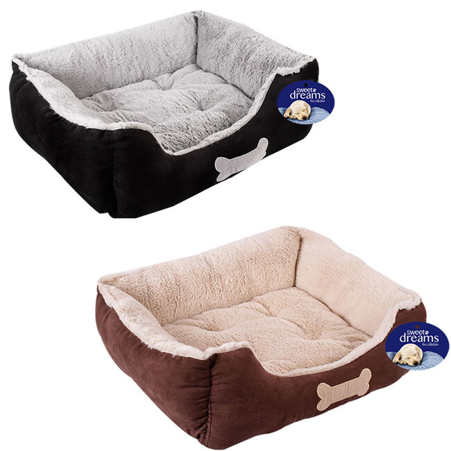 Faux Suede Small Pet Bed - Assorted