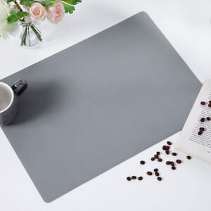 Leather Placemat - Grey