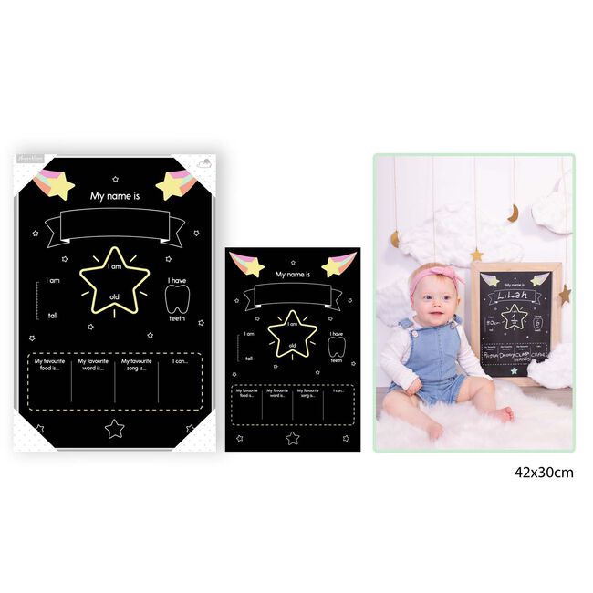 First Steps Baby Milestone Chalk Board