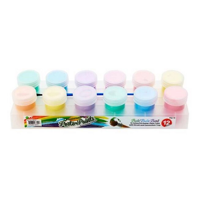 World Of Colour 12PK Pastel Poster Paints