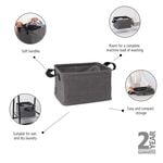 Brabantia Foldable Laundry Basket 35L Pepper Black