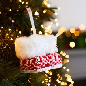 Red Winter Boots Tree Decoration