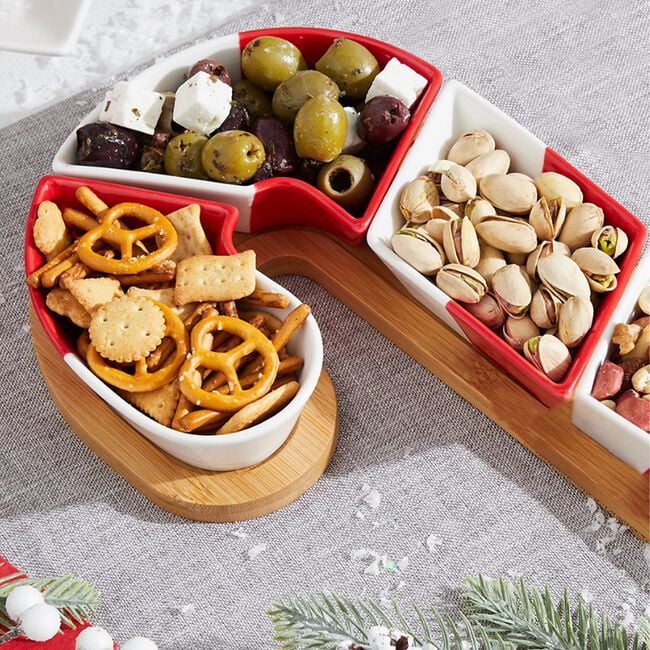 The Jolly Sleigh Candy Cane Serving Platter