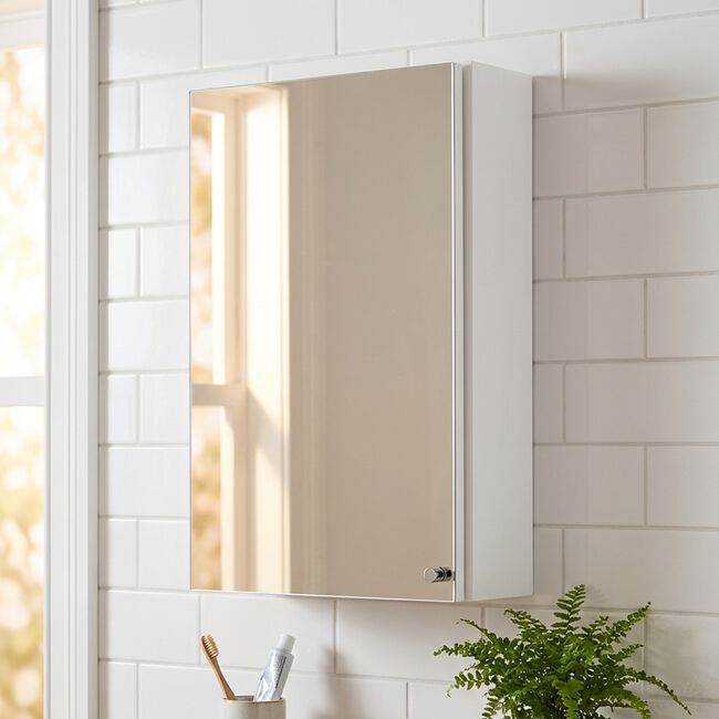 Croydex Carra Single Door Stainless Steel Cabinet