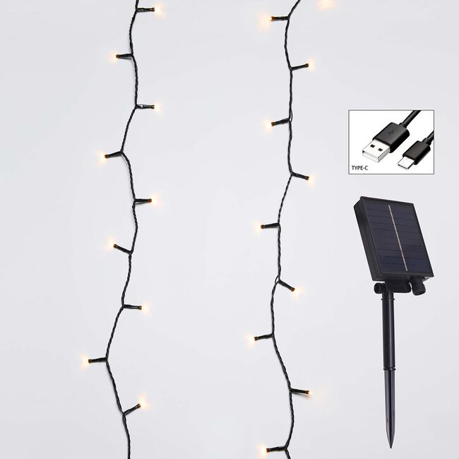 200 WARM WHITE Led Solar Lights