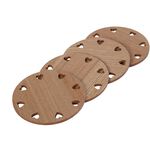 Round Wooden Hearts Coasters 4 Pack