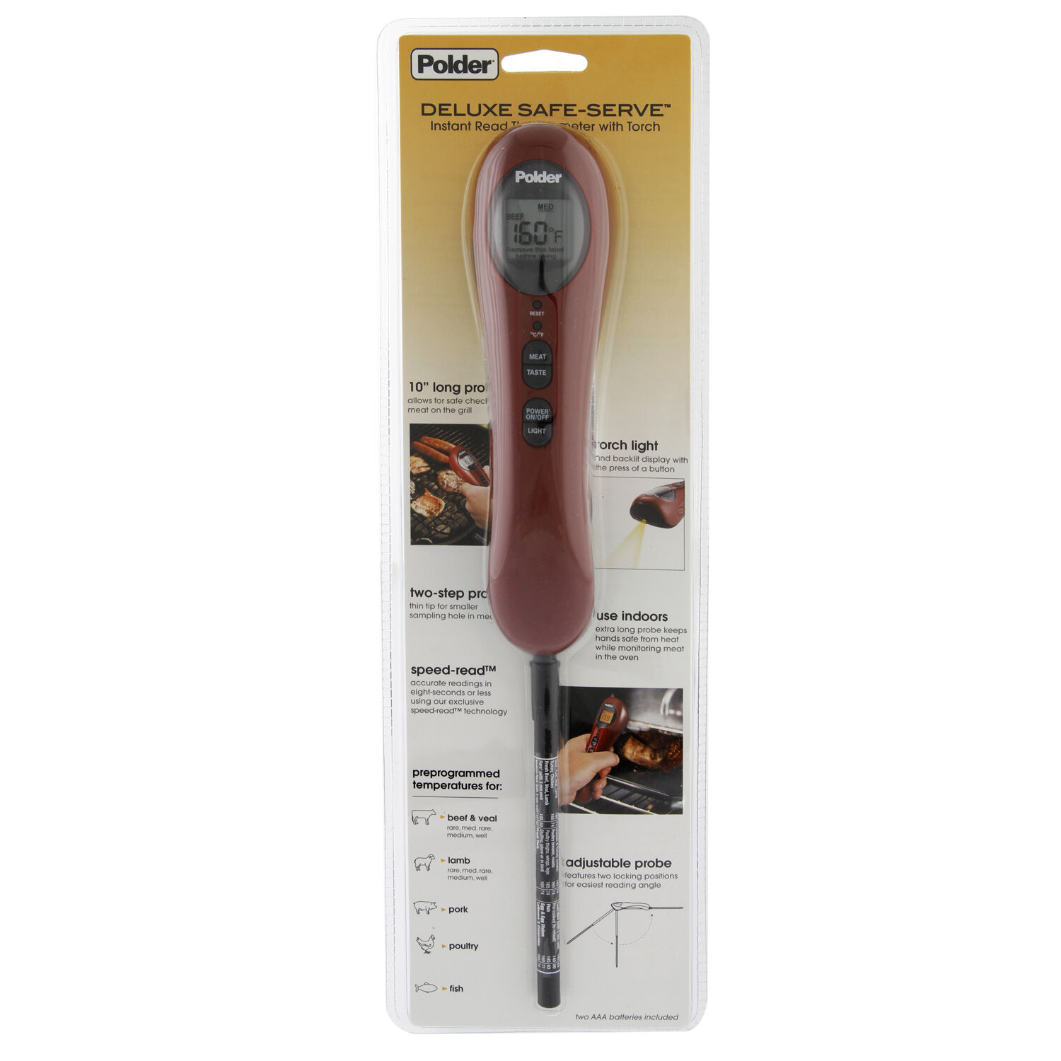 Polder Safe Serve Digital Meat Thermometer Home Store + More