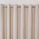 BLACKOUT & THERMAL VELVET NATURAL 66x54 Curtain