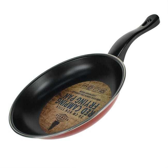20cm Red Camping Frying Pan