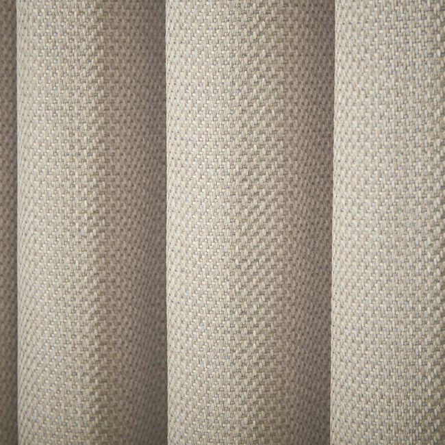 ELLA KNIT NATURAL WITH GREY  66x54 Curtain