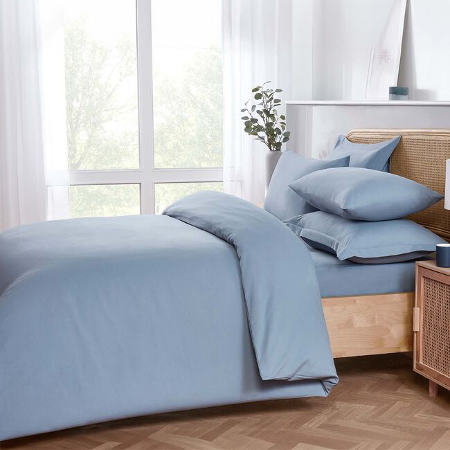 KING SIZE DUVET COVER Brushed Cotton Twill Denim