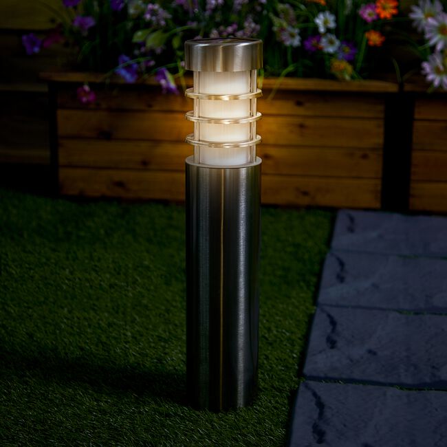 Lumio Solar Bollard Stainless Steel