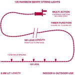 120 Rainbow Berry String Lights
