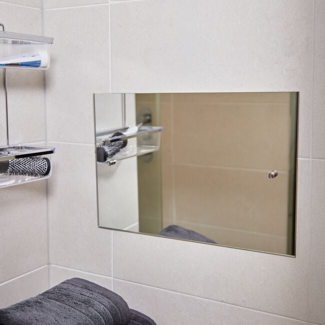 Rectangular Drilled Mirror 45 x 30cm
