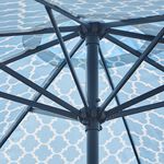 2.7M CRANK & TILT SUN PARASOL Geometric Blue