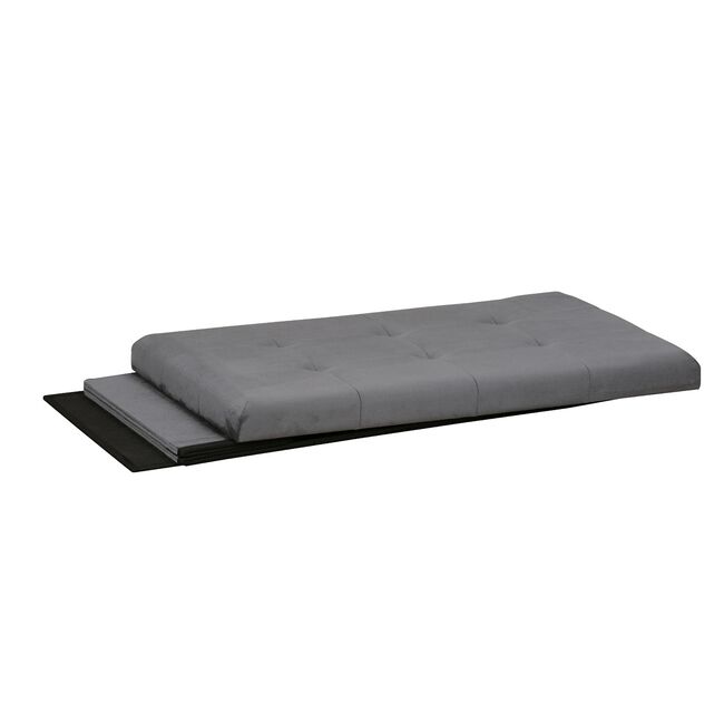 Large Folding Velvet Storage Ottoman - Grey