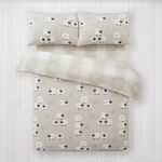 SUPERKING DUVET COVER Brushed Cotton Snoozy Sheep Nat