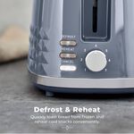 TOWER SOLITAIRE GREY 2 Slice Toaster