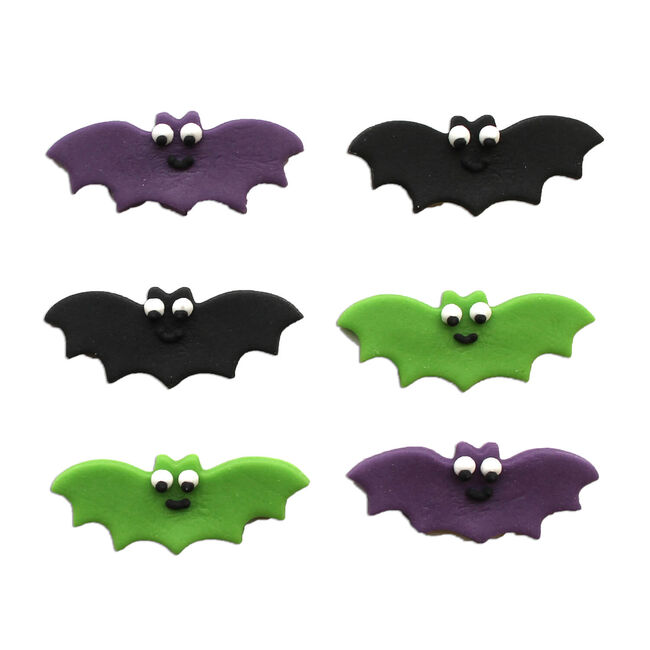 Halloween Coloured Bat Handmade Icing Cake Toppers