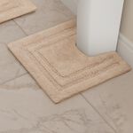 COTTON BORDER SAND 50x50 Pedestal Mat