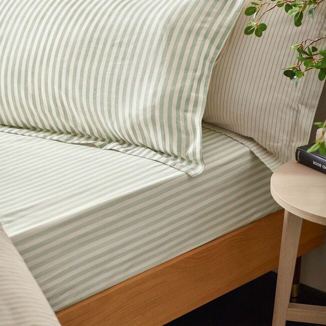HEBDEN Oxford Pillowcase Pair Eucalyptus