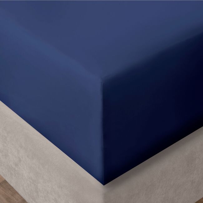 SINGLE FITTED SHEET 500 Threadcount Cotton Navy