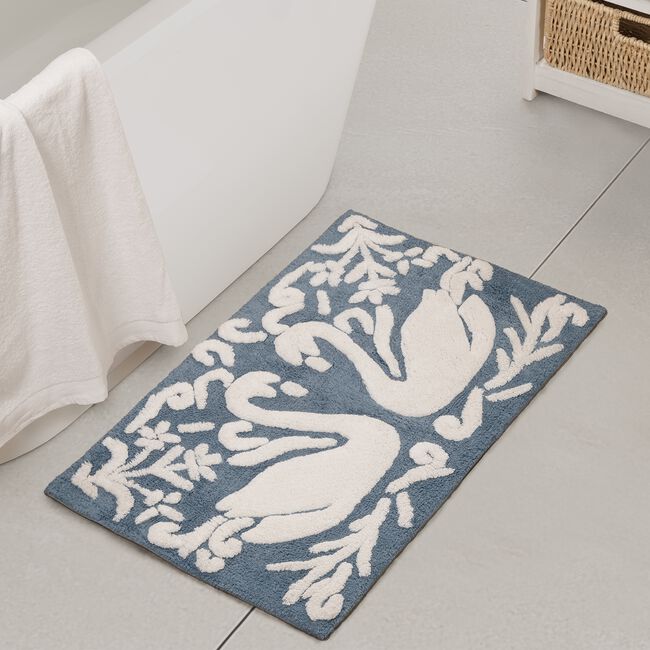Lough Blue Bath Mat 50cm x 80cm