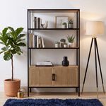 Three Layer Cabinet with Black Metal Frame