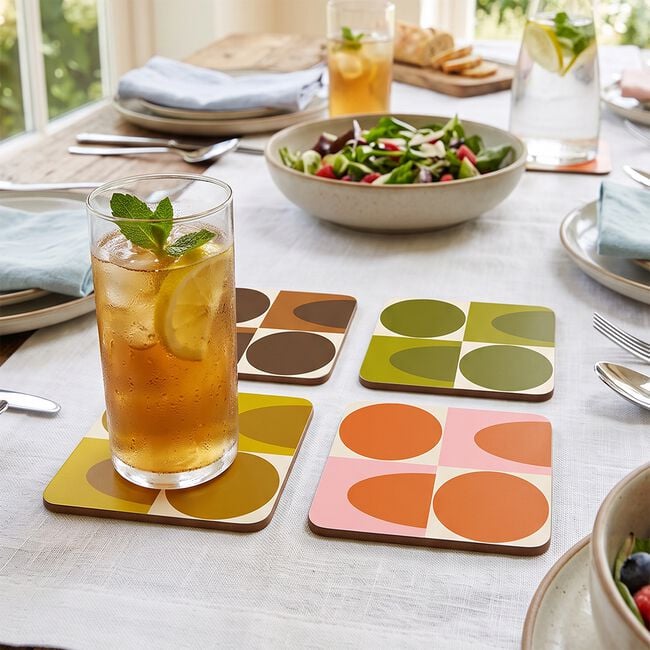 Orla Kiely Square Geometric Coasters 4Pk