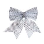 Large Silver Diamante Christmas Bow