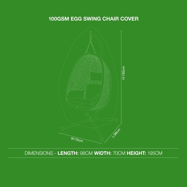 100GSM Egg Swing Chair Cover 