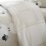 DOUBLE DUVET COVER Brushed Cotton Snoozy Sheep Nat