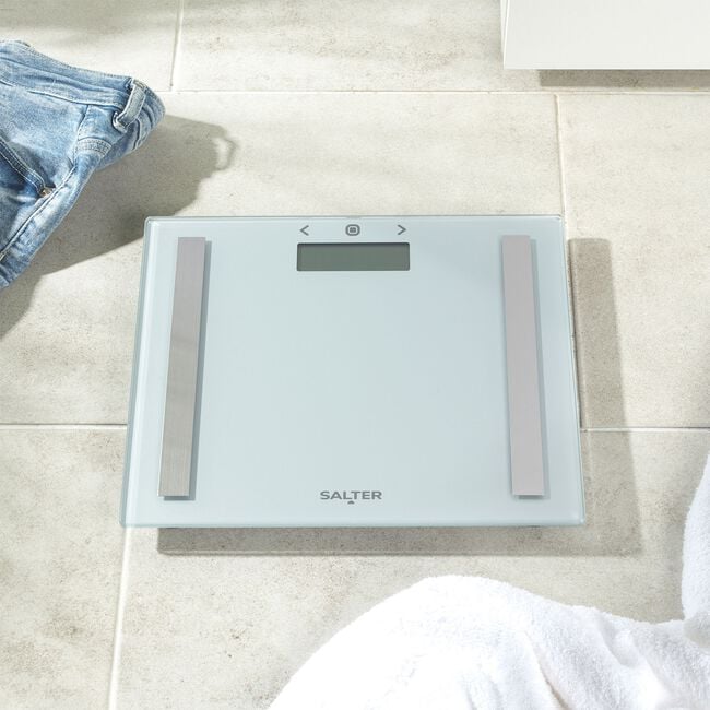 Salter BMI Compact Glass Green Bathroom Scales