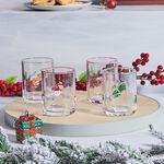 Jolly Sleigh Santa Glass