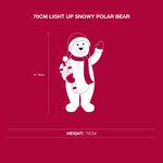 70cm Light Up Snowy Polar Bear