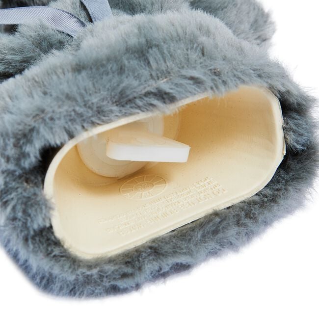 Grey Faux Fur Hot Water Bottle 