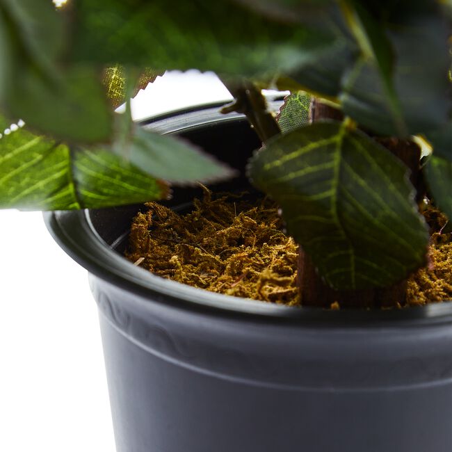 40cm Artificial Yellow Rose Plant