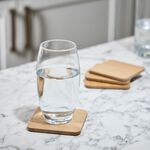 Wooden Natural Coasters - 4 Pack