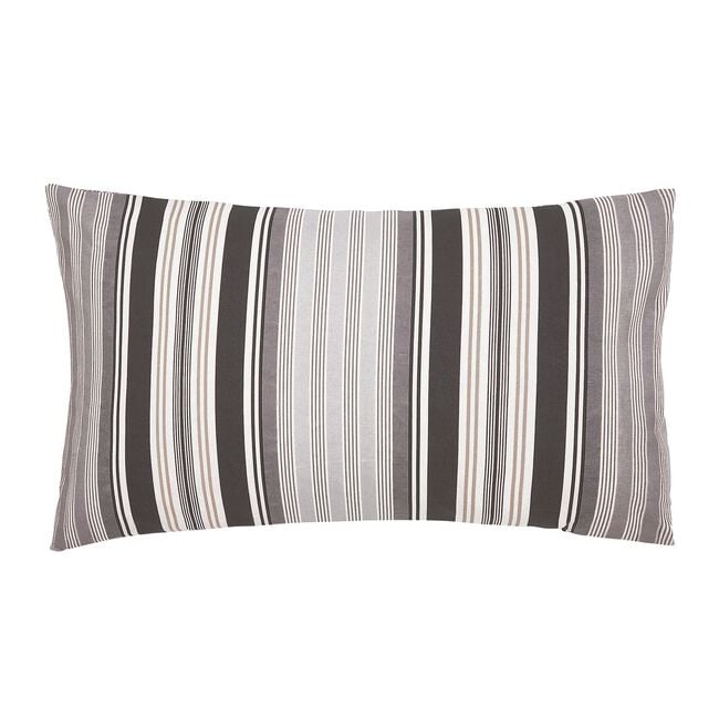 KING SIZE DUVET COVER Beach House Stripe Linen / Grey