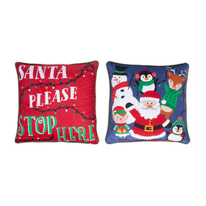 Santa & Friends Cushion Covers 45 x 45cm - 2 Pack