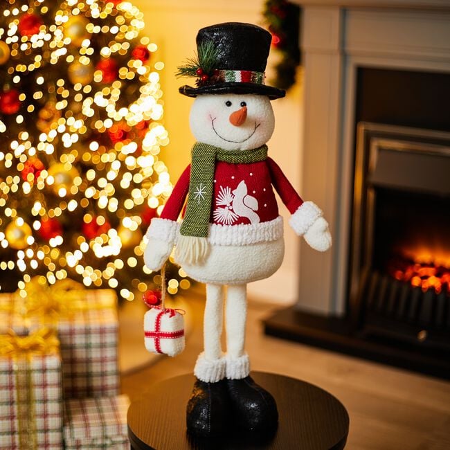 Tall Standing Snowman With Top Hat