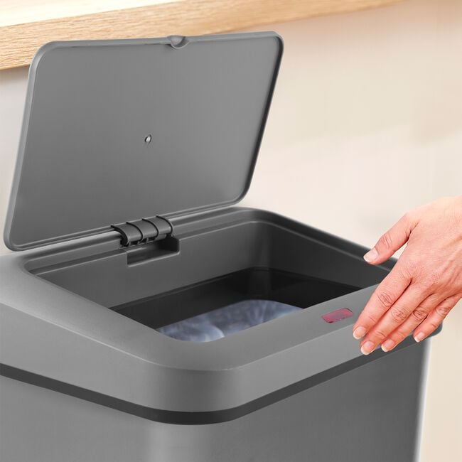 50L Tower Grey Sensor Bin