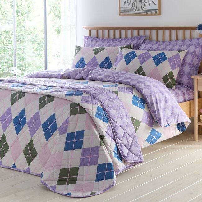 SINGLE DUVET COVER Argyle Multi