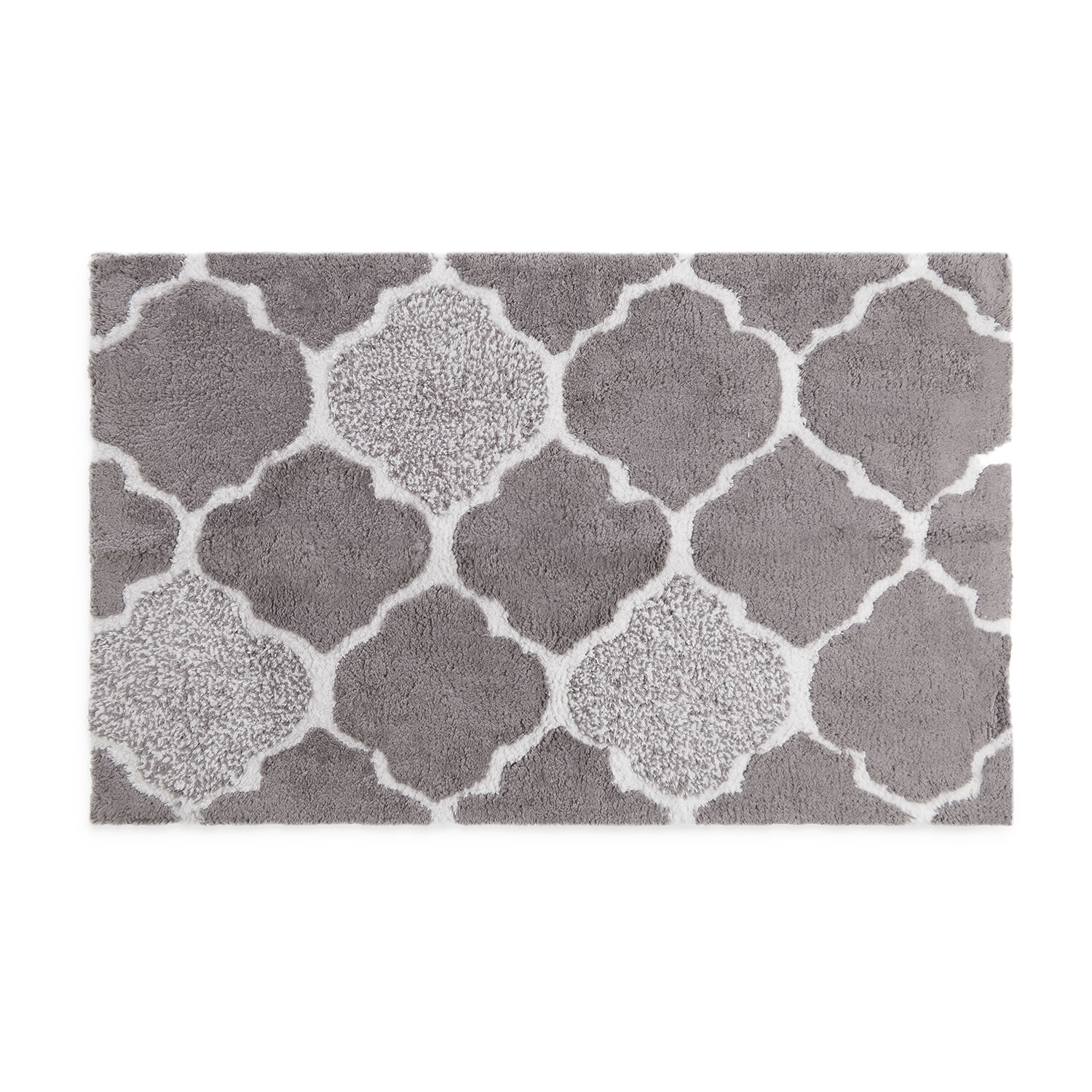 Trellis Bath Mat 50 x 80cm Grey Home Store + More