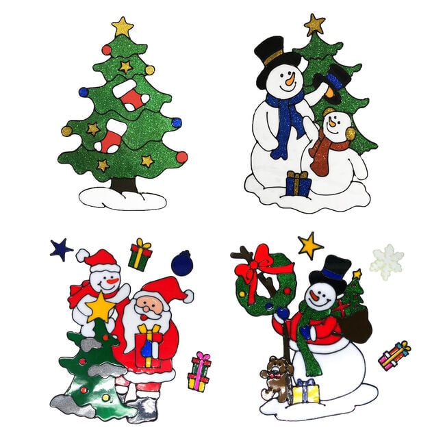 40cm Christmas Scene Window Stickers