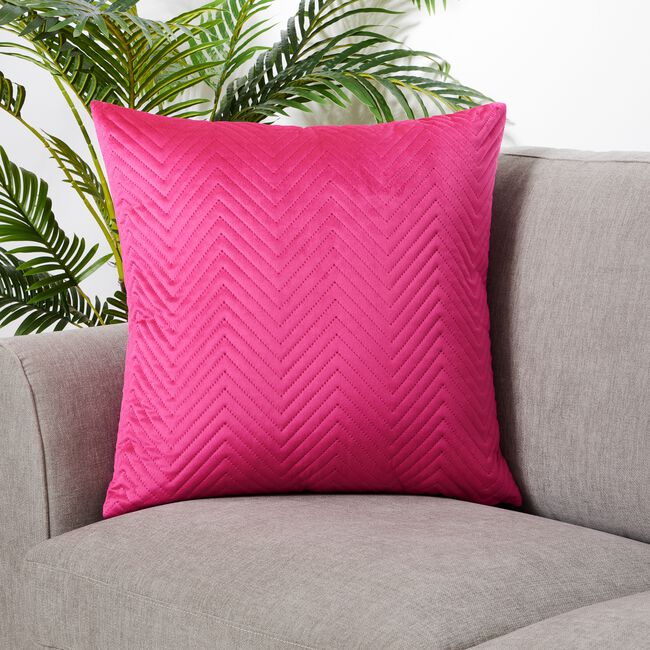 TRIANGLE STITCH HOT PINK 58x58 Cushion