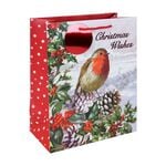 MEDIUM GIFT BAG - Christmas Robin