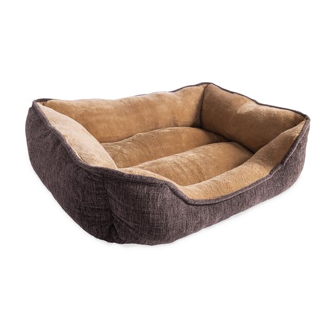 Chenille & Coral Fleece Pet Bed - Medium