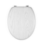 BELDRAY WHITE WOOD Effect Toilet Seat